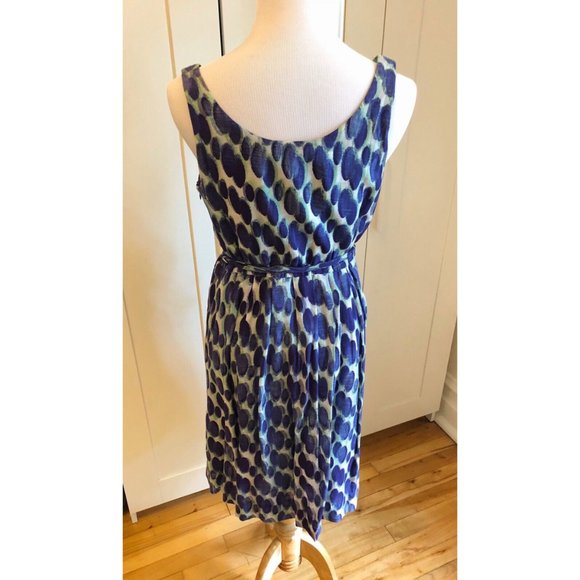 Collective Concepts Purple Polka Dot Tie Waist Dress Size Medium - Picture 3 of 5